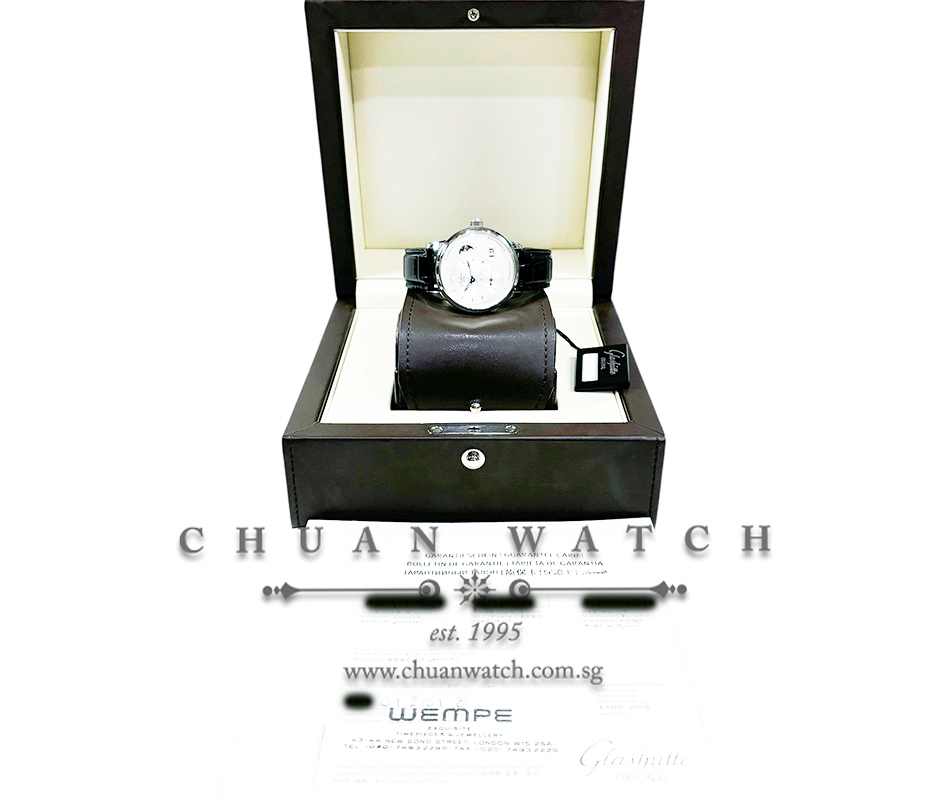 Glashutte Original PanoMaticLunar MoonPhase 40mm 1-90-02-42-32-05 Silver - Discontinued - Image 4