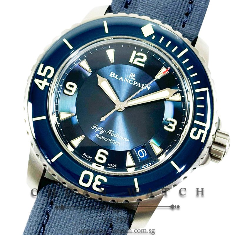 Blancpain Fifty Fathoms Titanium Blue 45mm 5015-12B40-O52A