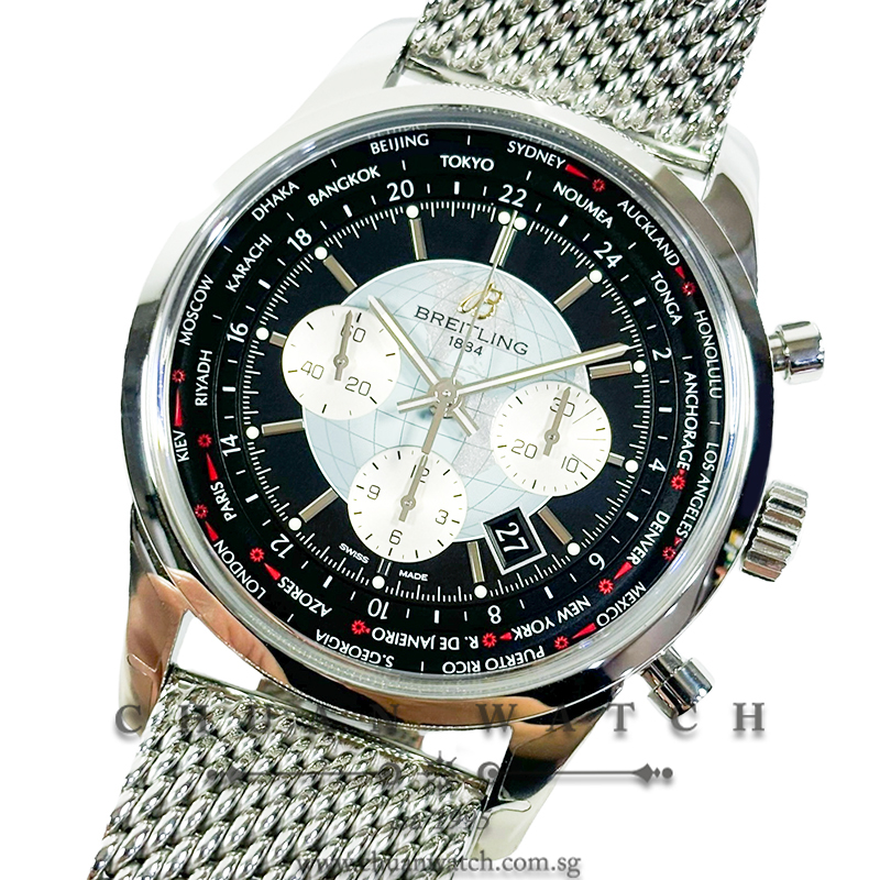Breitling Transocean Chronograph Unitime 46mm AB0510 Black - Discontinued