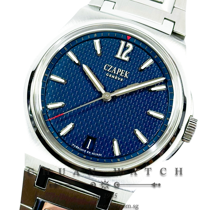 Czapek Antarctique Passage de Drake 'Deep Blue' Steel 40.5mm 1512