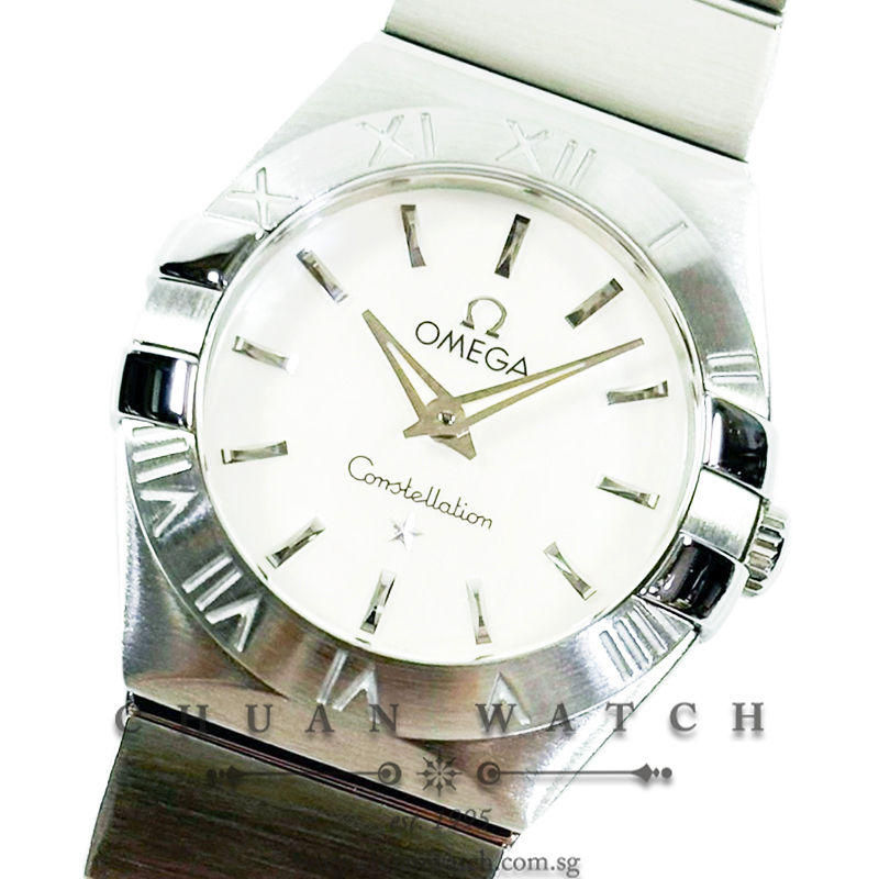 Omega Constellation Quartz 24mm 123.10.24.60.05.001 White MOP Index - Discontinued