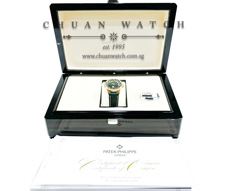 Patek Philippe Ladies' World Time Rose Gold 36mm 7130R-014 Green - Image 4