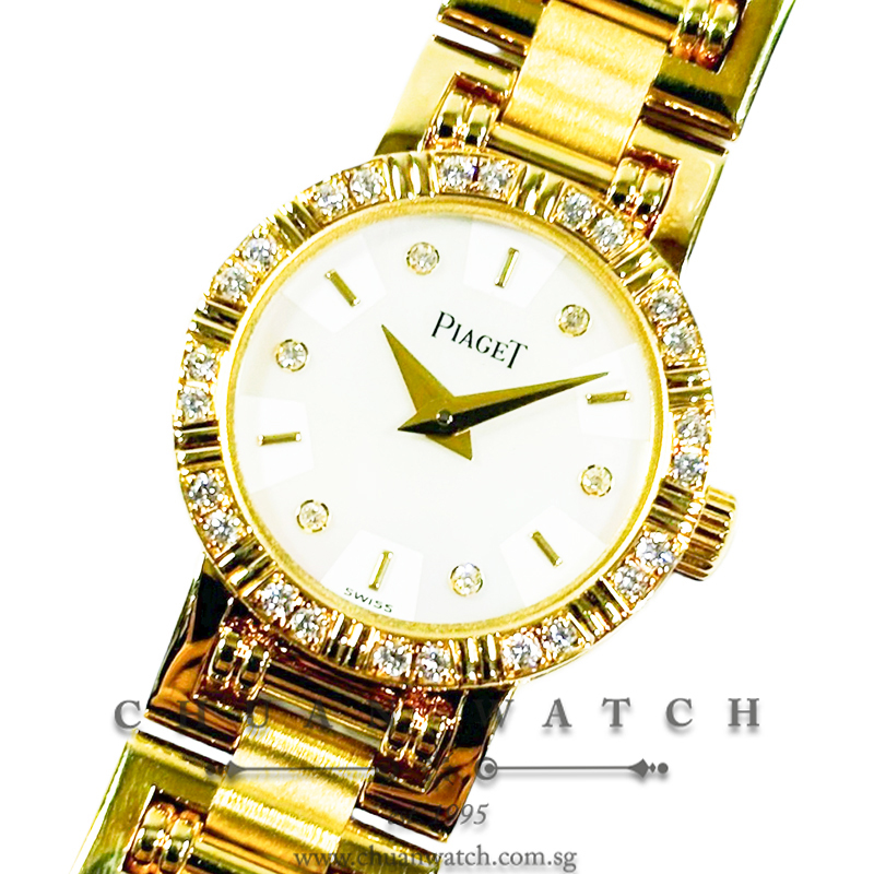 Piaget Mini Dancer Quartz Yellow Gold 19mm G0A21006 White MOP Diamonds - Discontinued