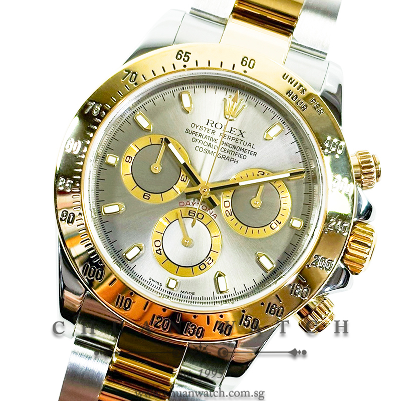 Rolex Cosmograph Daytona Two-Tone 116523 Grey Index - Discontinued