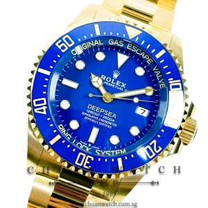 Rolex DEEPSEA Sea-Dweller Yellow Gold Blue 44mm 136668LB
