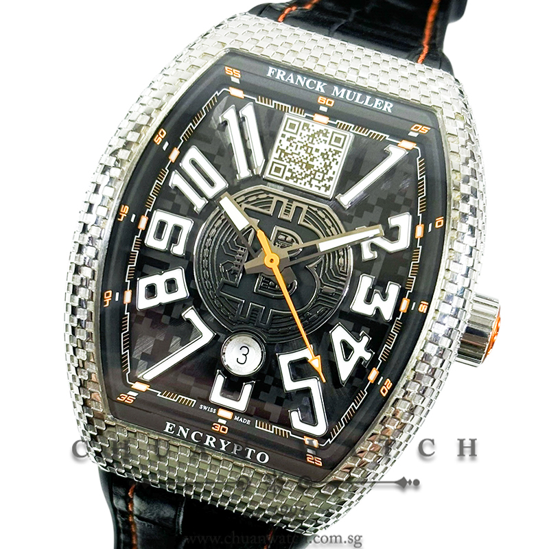 Franck Muller Vanguard Encrypto 'Steampunk' Steel V 45 SC DT BTC PXL OR AC NR (Limited Edition of 250 Pieces Only)