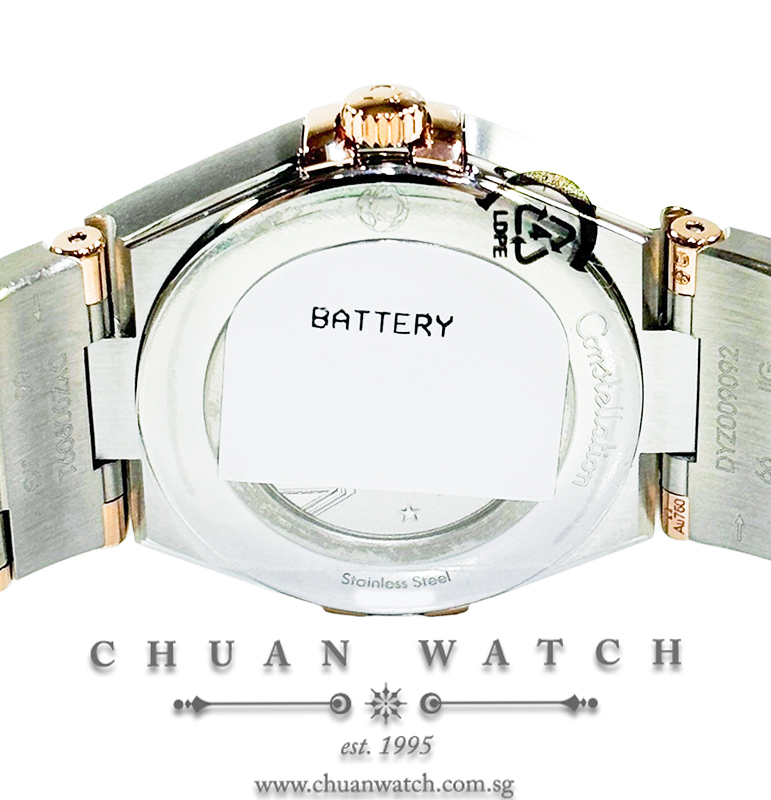 Omega Constellation Quartz Two-Tone 28mm 131.20.28.60.55.001 White MOP Diamonds - Image 2