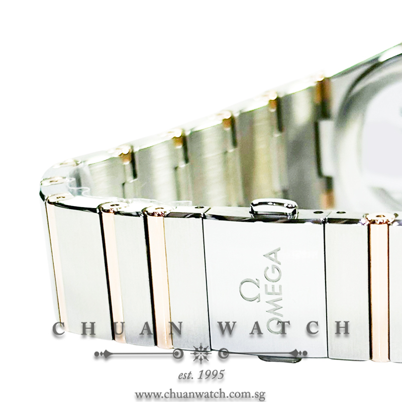 Omega Constellation Quartz Two-Tone 28mm 131.20.28.60.55.001 White MOP Diamonds - Image 3