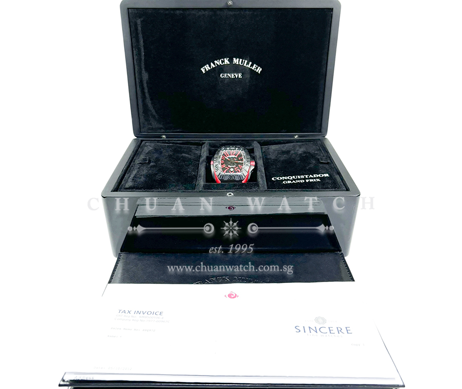 Franck Muller Conquistador Grand Prix Red Ergal 8900 SC DT GPG TT NR ERG Black - Discontinued - Image 4