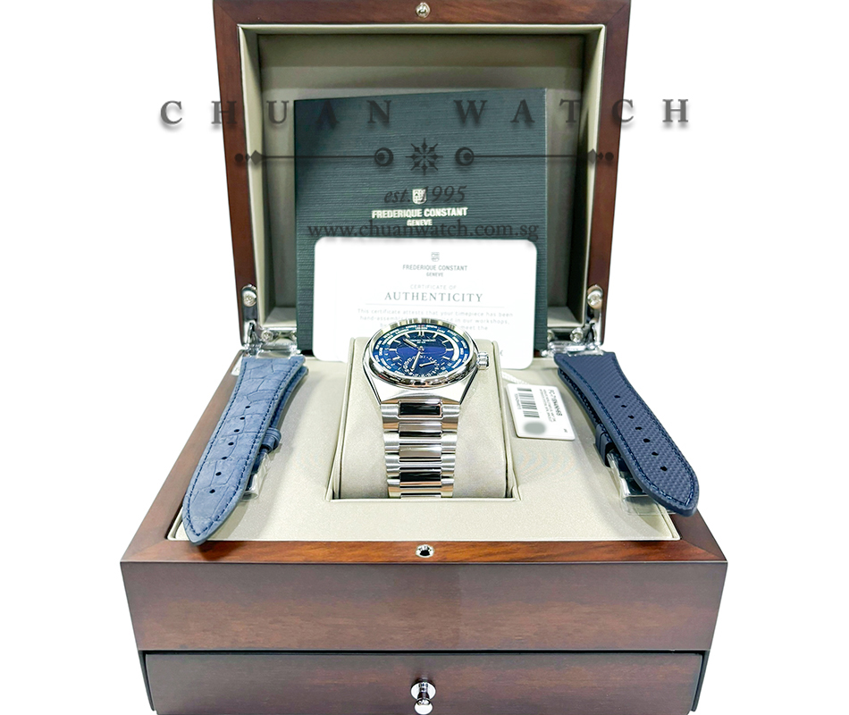 Frederique Constant Highlife Worldtimer Manufacture 41mm FC-718N4NH6B Blue - Image 4