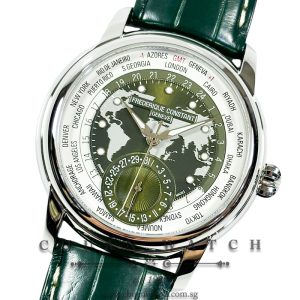 Frederique Constant Manufacture Classic Worldtimer 42mm FC-718KWM4H6 Green  (Limited Edition of 718 Pieces Only)