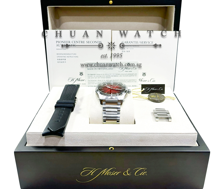 H. Moser & Cie Pioneer Centre Seconds 'Swiss Mad Red Fume' 42.8mm 3200-1207 - Image 4