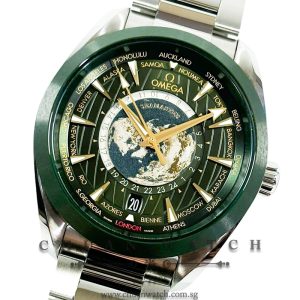Omega Seamaster Aqua Terra 150M Co-Axial Master Chronometer Worldtimer 43mm 220.30.43.22.10.001 Green
