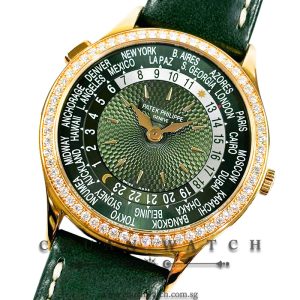 Patek Philippe Ladies' World Time Rose Gold 36mm 7130R-014 Green
