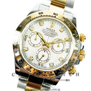 Rolex Cosmograph Daytona Two-Tone 116503 White MOP Diamonds - Discontinued