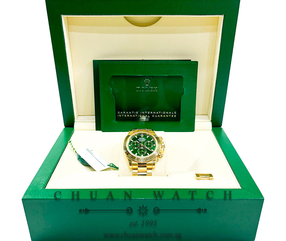 Rolex Cosmograph Daytona Yellow Gold 'John Mayer' 116508 Green Index - Discontinued - Image 4