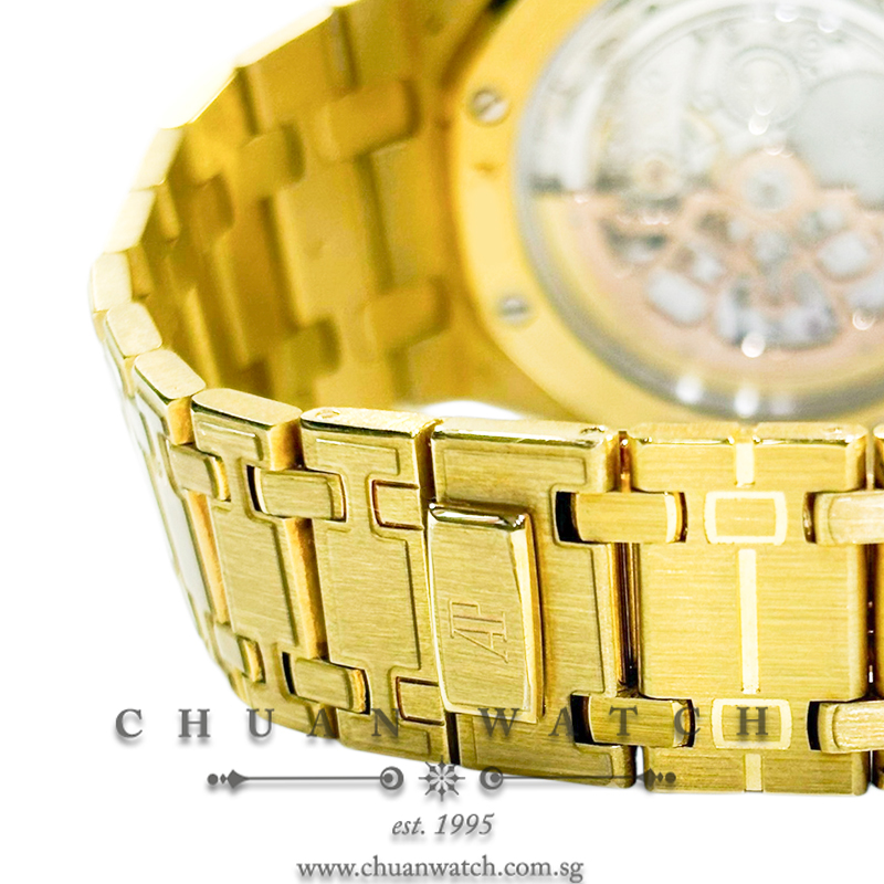 Audemars Piguet Royal Oak Automatic 'Jumbo' Extra-Thin Pre-Anniversary Yellow Gold 39mm 15202BA Silver - Discontinued - Image 3