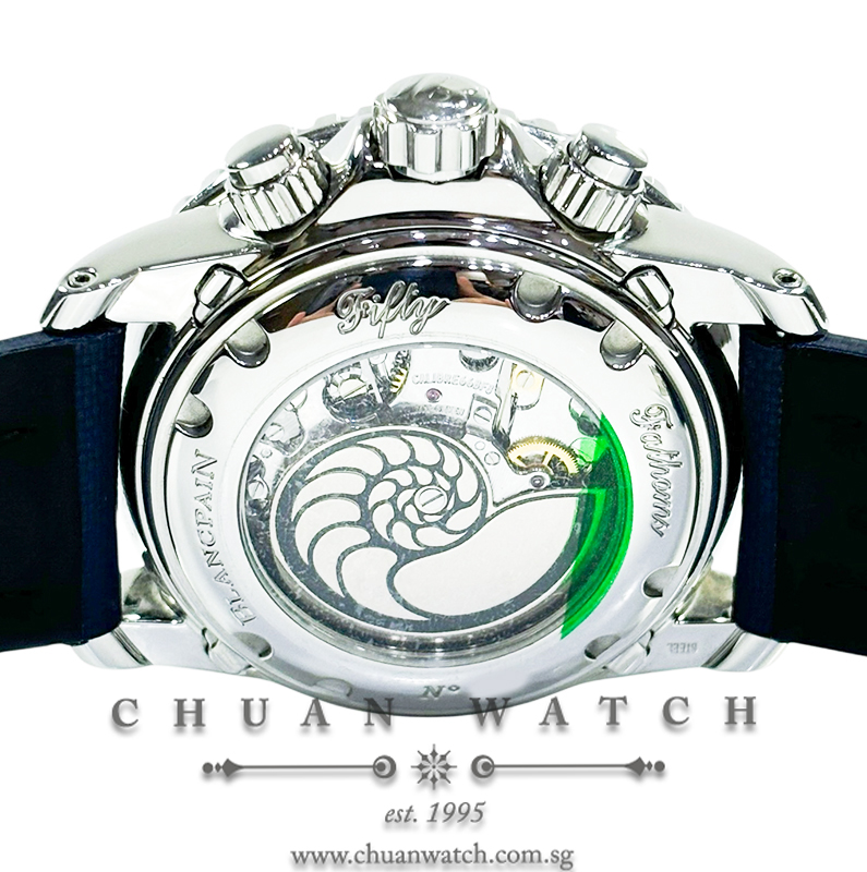 Blancpain Fifty Fathoms Flyback Chronograph Complete Calendar MoonPhase Blue 45mm 5066F-1140-52B - Image 2