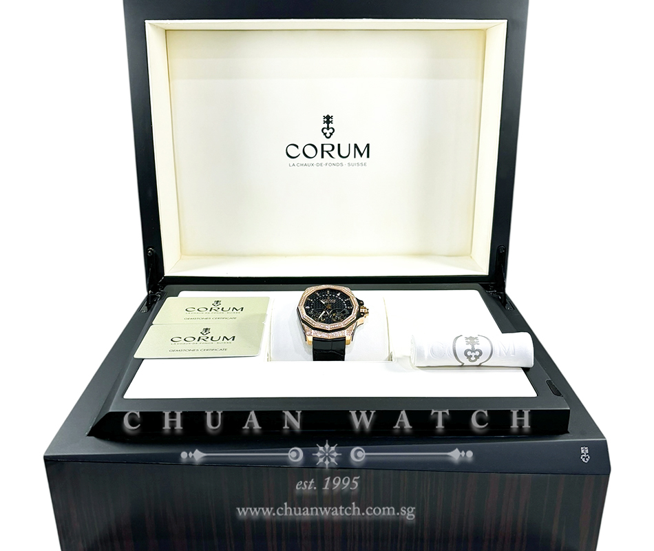 Corum Admiral's Cup AC-One 45 Double Tourbillon Rose Gold Diamonds 108.109.85/0F01-AN91 - Discontinued - Image 4