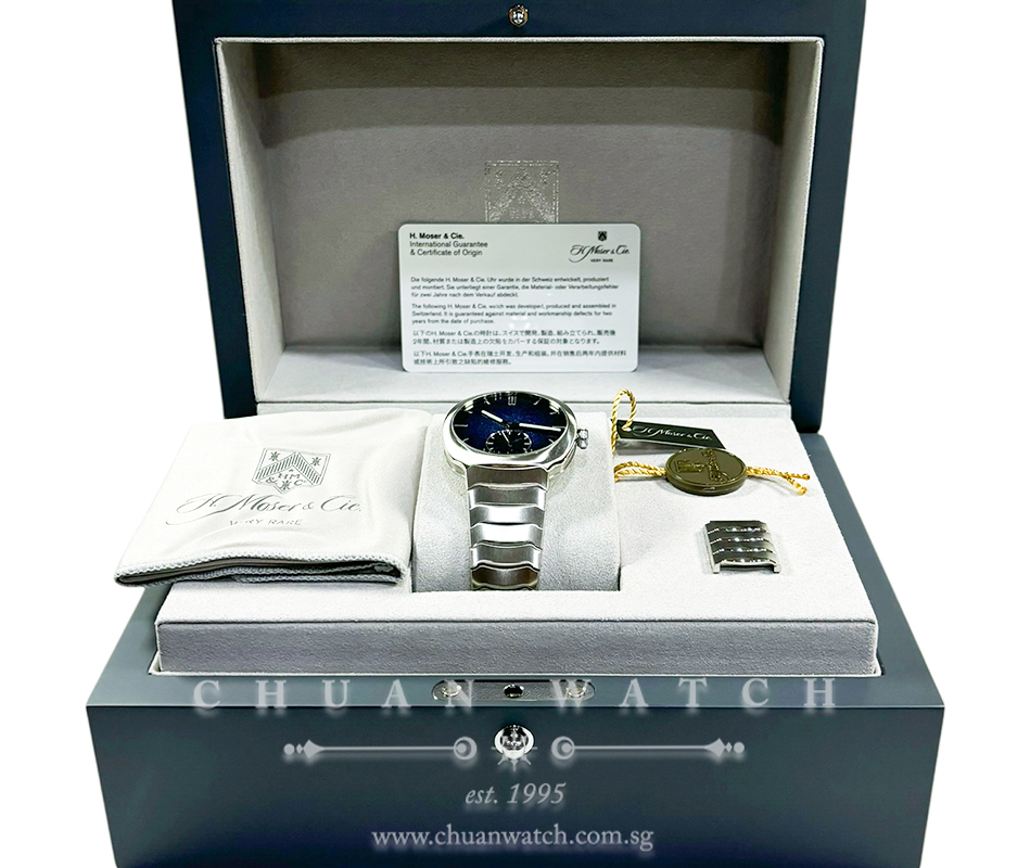 H. Moser & Cie Streamliner Small Seconds Blue Enamel 39mm 6500-1200 - Image 4