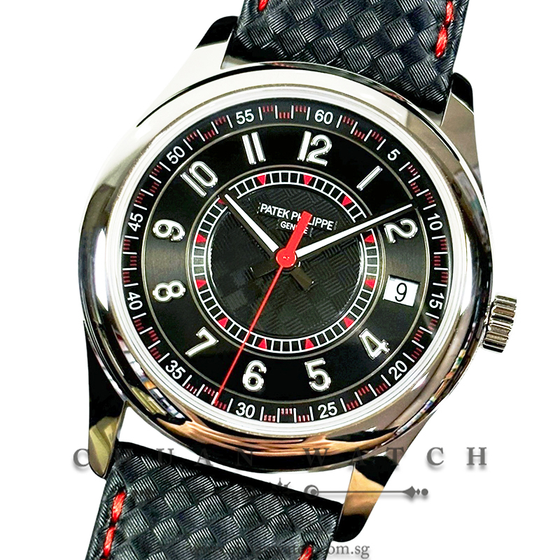 Patek Philippe Calatrava Date Sweep Seconds White Gold 40mm 6007G-010 Red