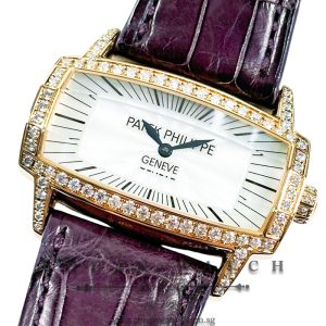 Patek Philippe Gondolo Gemma Quartz Rose Gold Diamonds 37mm 4981R-001 White MOP - Discontinued