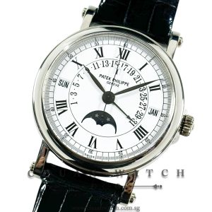 Patek Philippe Retrograde Perpetual Calendar MoonPhase White Gold 36mm 5059 - Discontinued