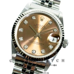 Rolex Boys' DateJust 31mm 68274 Pink Diamonds - Discontinued