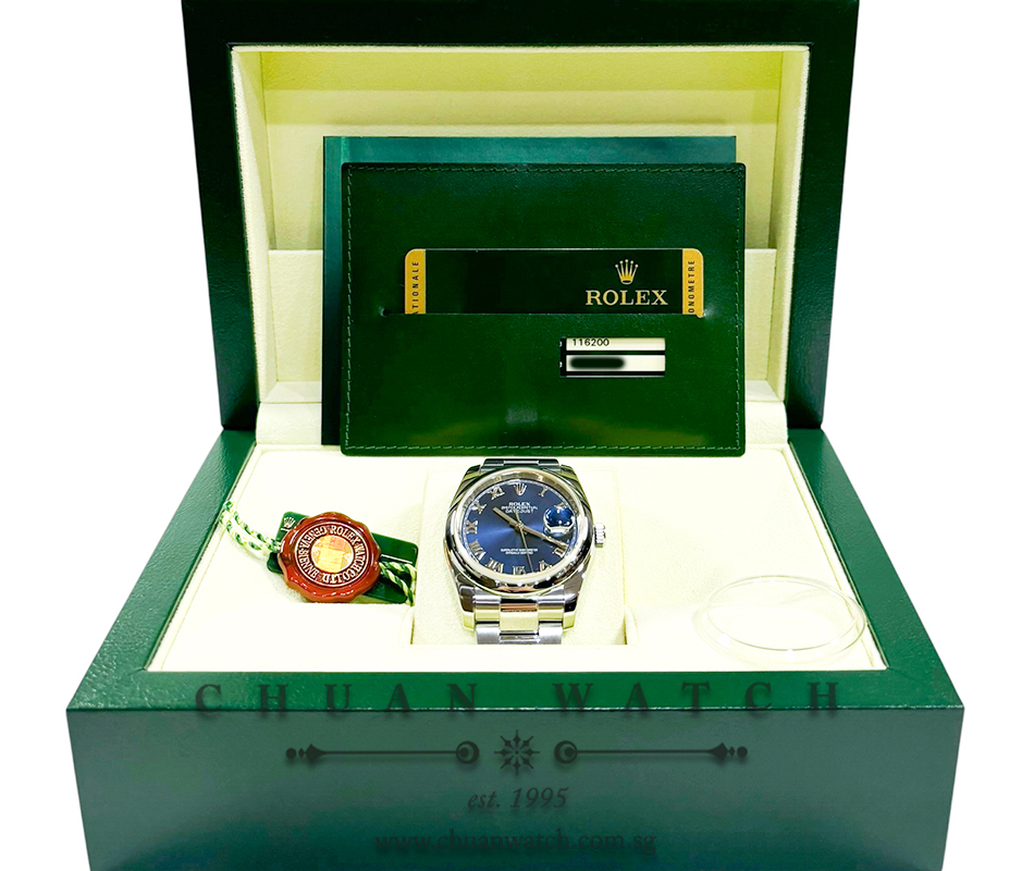 Rolex Gents' DateJust 36mm 116200 Blue Roman - Discontinued - Image 4