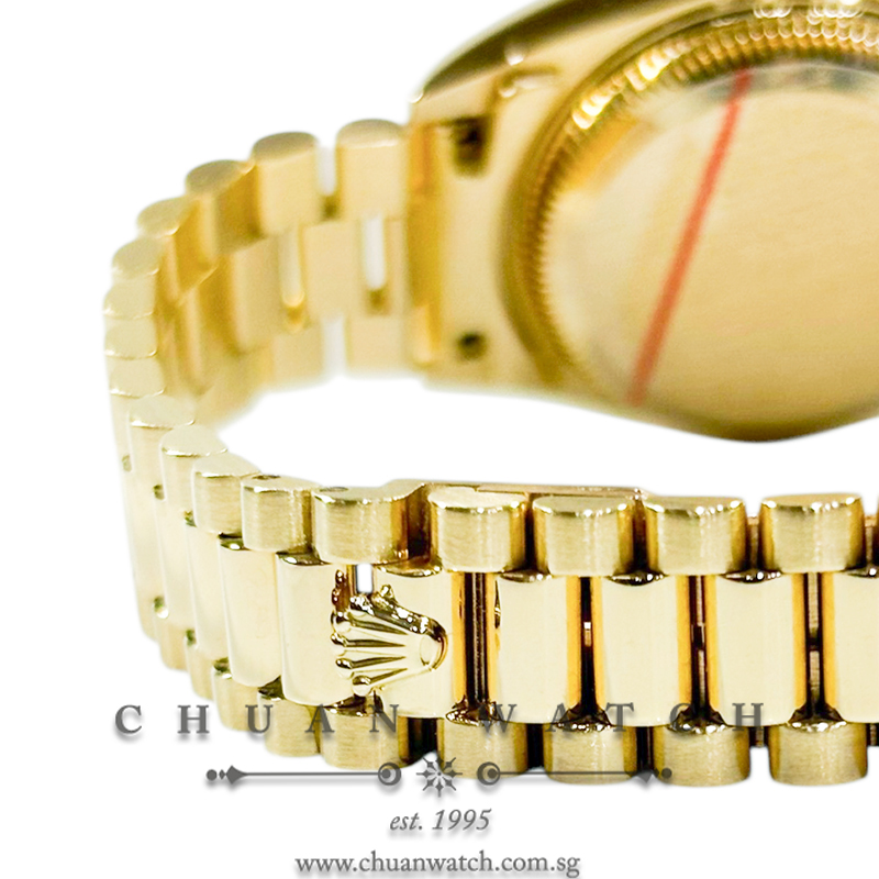Rolex Ladies' DateJust President Yellow Gold 26mm 69158 Champagne Jubilee Diamonds Tritium - Discontinued - Image 3