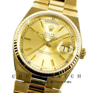Rolex Vintage OysterQuartz Day-Date President Yellow Gold 36mm 19018 Champagne Index Tritium - Discontinued