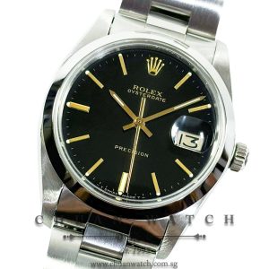 Rolex Vintage Oysterdate Precision 34mm 6694 Black Index Tritium - Discontinued