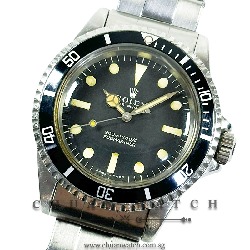 Rolex Vintage Submariner No-Date 5513 Matte 'Meters First' Tritium - Discontinued