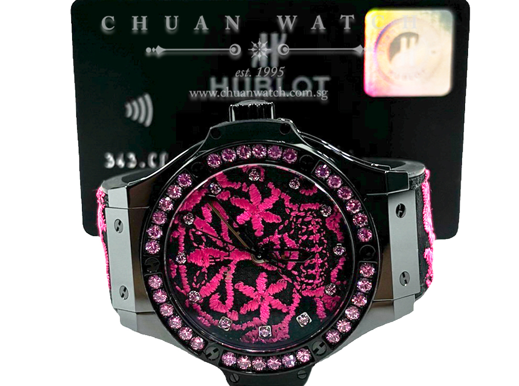 Hublot Big Bang Broderie 'Sugar Skull' Fluo Hot Pink Black Ceramic 41mm 343.CP.6590.NR.1233 (Limited Edition of 100 Pieces Only) - Image 2