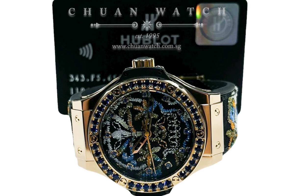 Hublot Big Bang Broderie 'Sugar Skull' Rose Gold Blue Sapphires 41mm 343.PS.6599.NR.1201 (Limited Edition of 200 Pieces Only) - Image 2