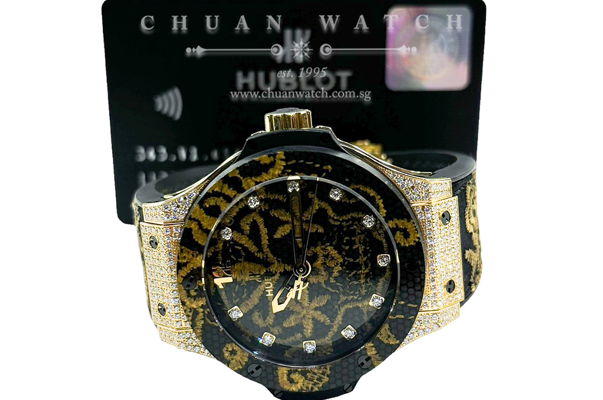 Hublot Big Bang Broderie 'Sugar Skull' Yellow Gold Carbon Diamonds 41mm 343.VX.6580.NR.0804  (Limited Edition of 200 Pieces Only) - Image 2