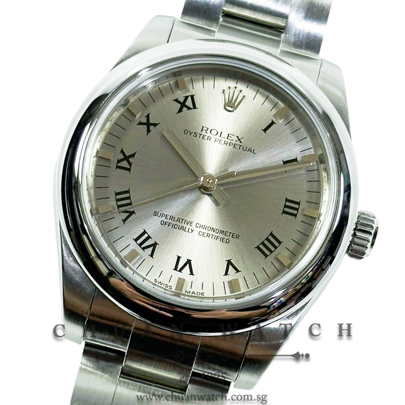 Rolex Boys' Oyster Perpetual 31mm 177200 Steel Roman - Discontinued