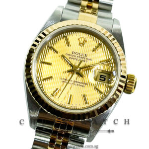 Rolex Ladies' DateJust Two-Tone 26mm 79173 Champagne Tapestry Index - Discontinued