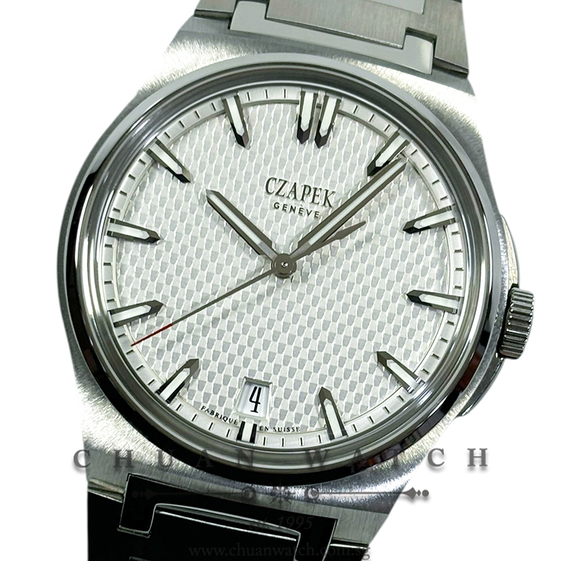 Czapek Antarctique Passage de Drake 'Ice White' Steel 40.5mm 1510-RT-12