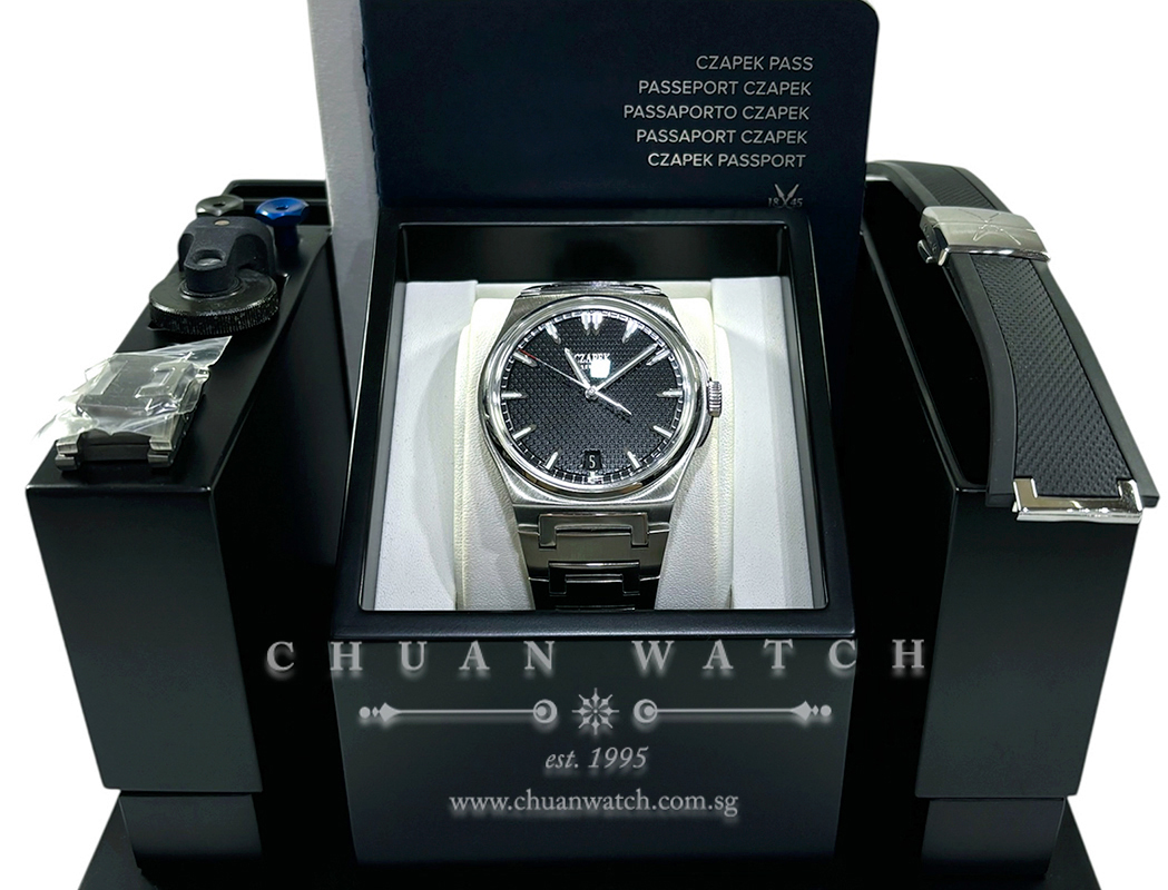 Czapek Antarctique Passage de Drake 'Black Ink' Steel 40.5mm 1531-II-RT-P/S - Image 2
