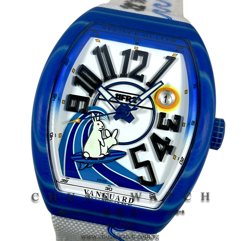 Franck Muller Vanguard 'FR2' Surf Blue Beach V 41 SC DT BEACH FR2 GF BU BL BC (Limited Edition of 300 Pieces Only)