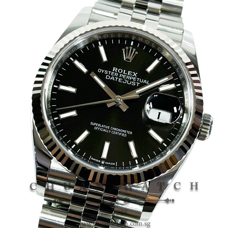 Rolex DateJust 36 Jubilee 126234 Black Index