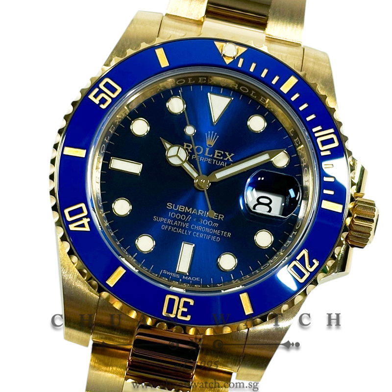 Rolex Submariner Date Yellow Gold 116618LB Blue - Discontinued