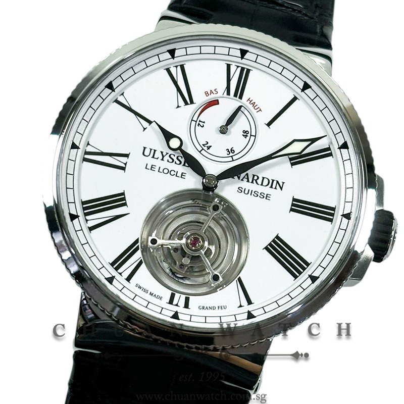 Ulysse Nardin Marine Tourbillon White Enamel 43mm 1283-181/E0