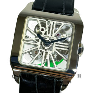 Cartier Santos-Dumont Skeleton Extra-Large Hand-Wound White Gold W2020033 - Discontinued