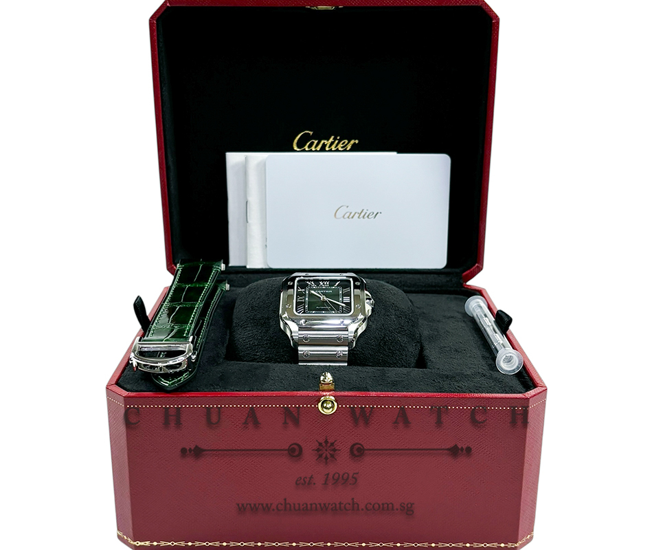 Cartier Santos de Cartier Medium WSSA0061 Green - Image 2