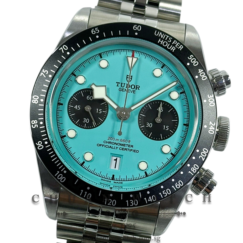 Tudor Black Bay Chrono 'Flamingo' Turquoise Blue 41mm 79360N