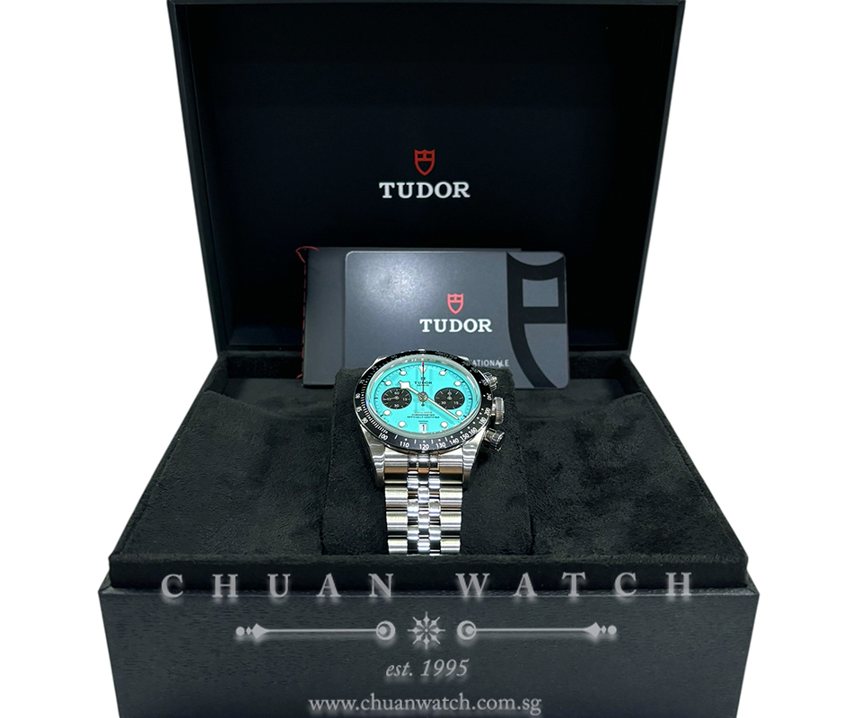 Tudor Black Bay Chrono 'Flamingo' Turquoise Blue 41mm 79360N - Image 2