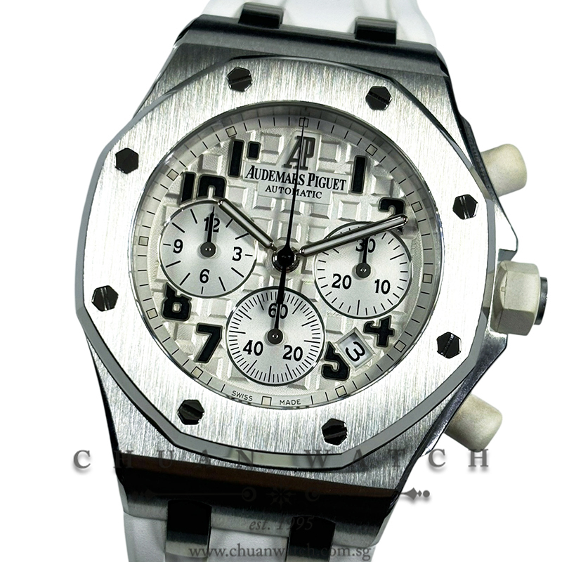 Audemars Piguet Ladies' Royal Oak Offshore Steel 37mm 26283ST White - Discontinued