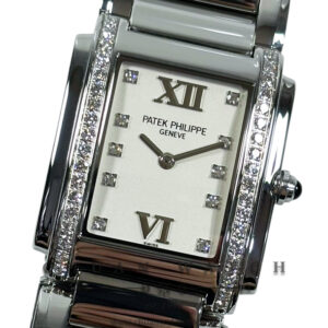 Patek Philippe Ladies' Twenty~4 Quartz Steel 25mm 4910/10A-011 White Diamonds - Discontinued